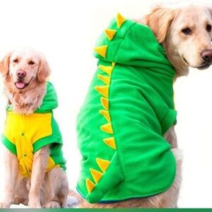 Green and Yellow Dinosaur Dog Costume